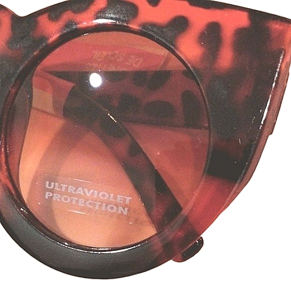 ROUND Cat Eye Leopard Print Frames Oversized Brown Sunglasses - Picture 15 of 16